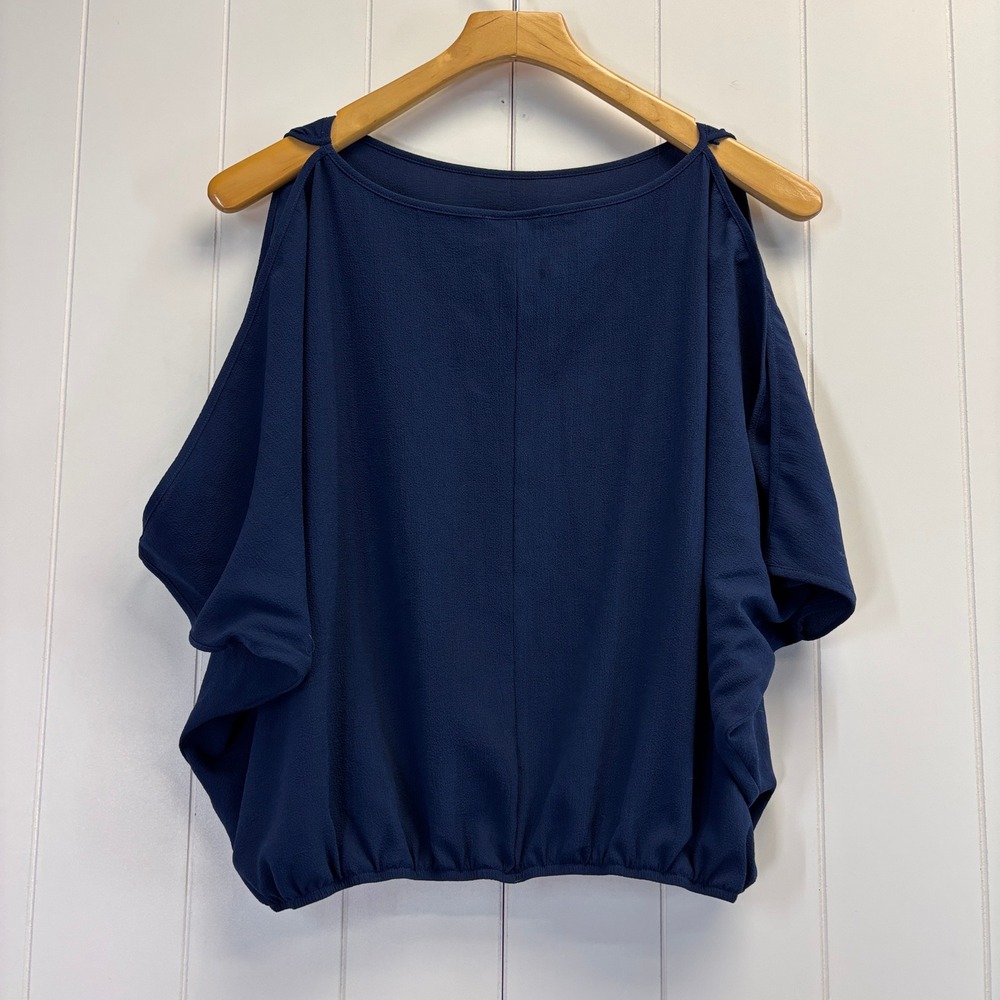 IZ Byer Womens Y2K Cold Shoulder Top Size S Boho Summer Night Out Minimalist